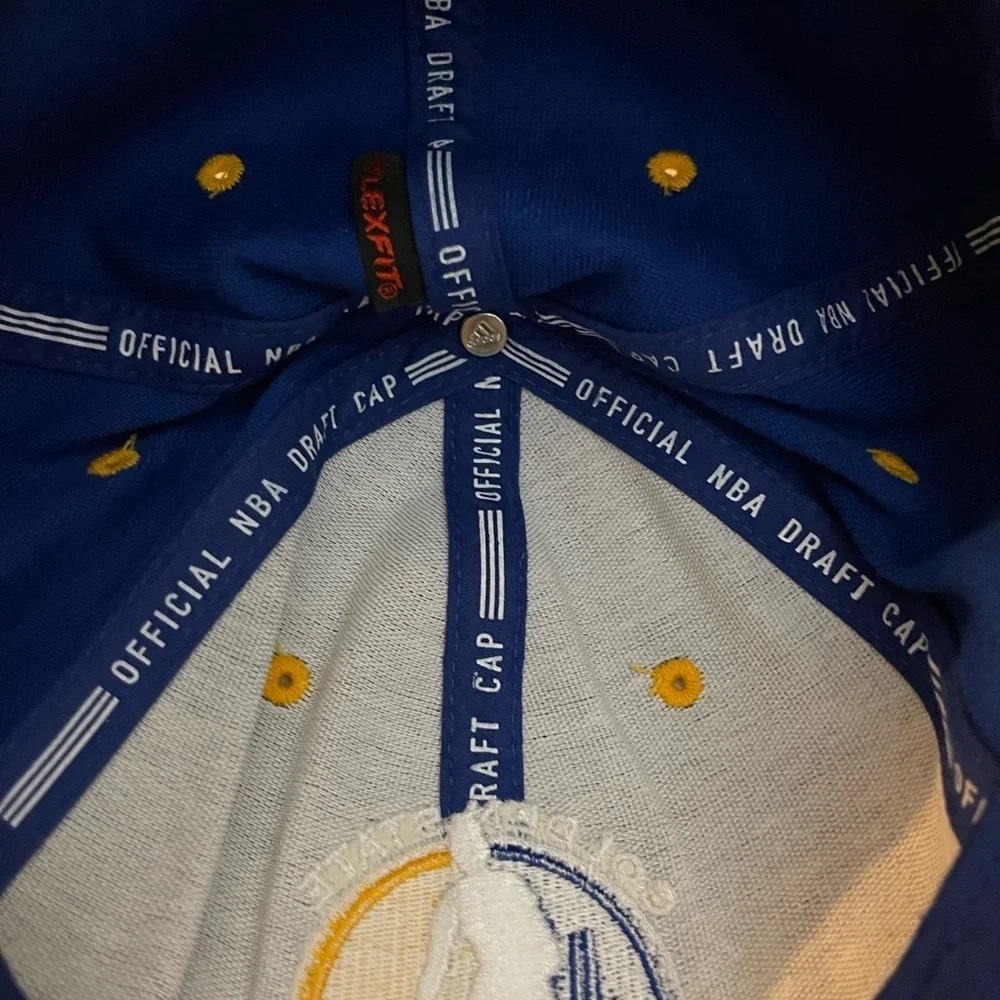 RARE NBA Logo x Golden State Warriors Flexfit Baseball Hat by Adidas, Size L/XL - Picture 5 of 9